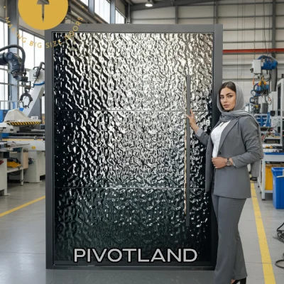 درب پیوت رویه استیل موج دار