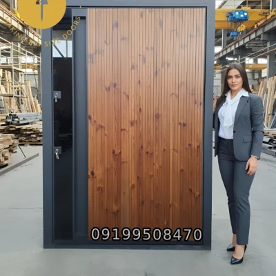 درب پیوت ترموود شیشه سکوریت